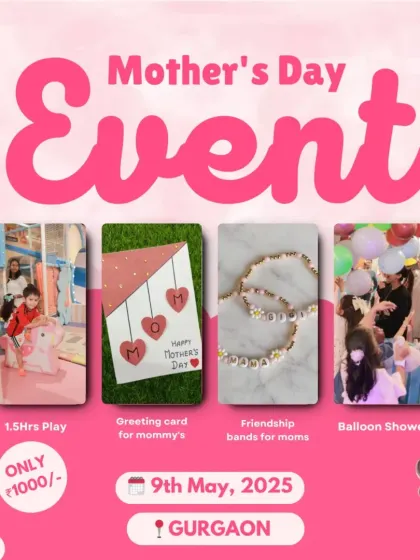 Our Mother's Day event was full of love, with activities like making greeting cards and friendship bands for moms, plus a fun balloon shower.