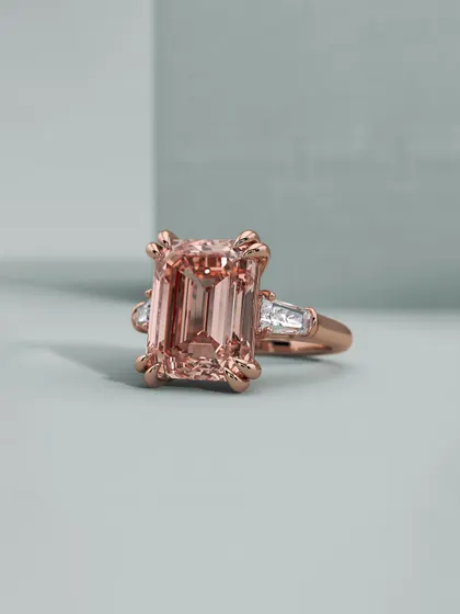 The same bold design, imagined in a warm, romantic morganite or pink topaz. You can choose the stone that speaks to you, and I will bring your vision to life.
