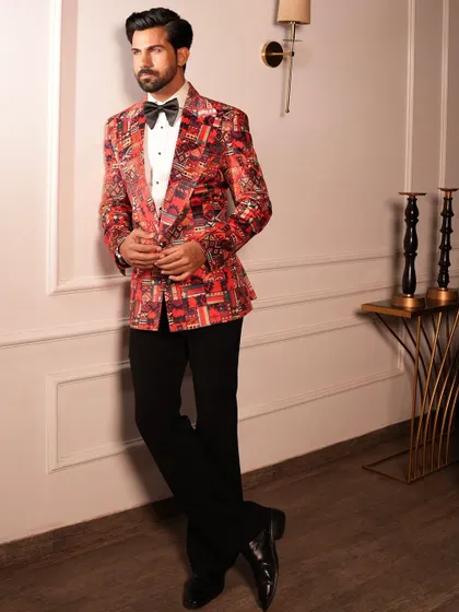 Styled for a sophisticated evening, the Cantaloupe Tuxedo stands out in any setting.
