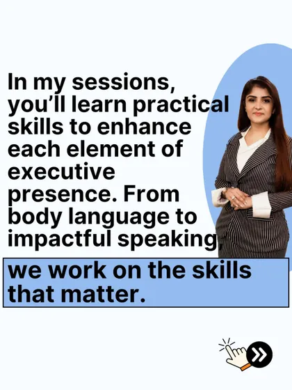 My sessions are designed to be practical. We move beyond theory to work on the tangible skills that matter, from body language drills to impactful speaking exercises.