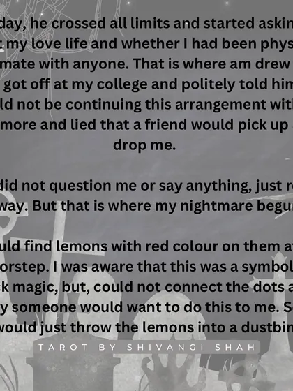 A student's nightmare story of being targeted by a rickshaw driver with black magic after she ended their daily travel arrangement.