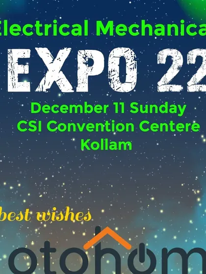 We will be participating in the Electrical Mechanical Expo 22 in Kollam. Come visit our booth to see our smart home solutions.