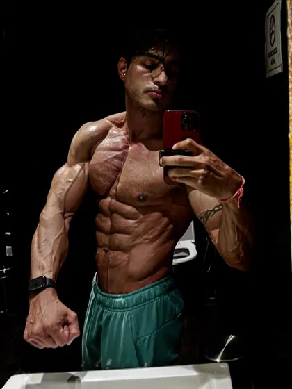 Morior invictus: Death before defeat. A shredded selfie that embodies the warrior mindset I bring to my training.