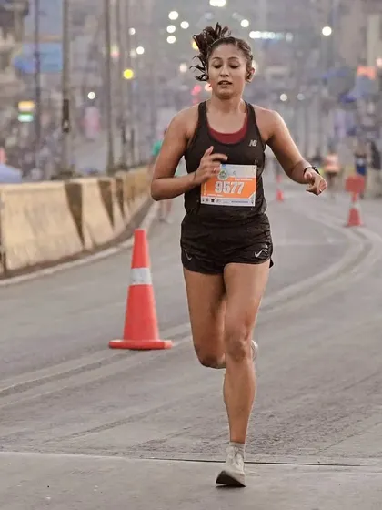 Be radiant and unapologetically ambitious. This shot from a race captures the confidence that comes from knowing you've put in the work.