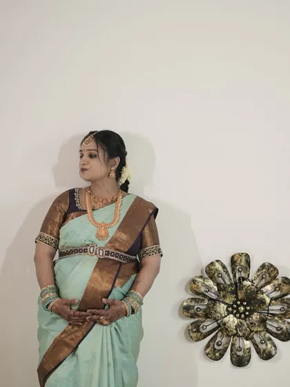 It's an honor to be a part of such special moments. Ranjitha looks absolutely glowing in her custom outfit.