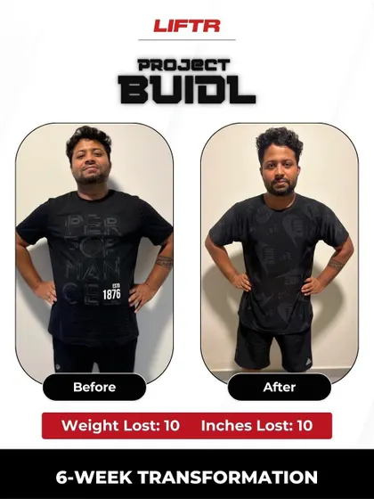 A massive 10 kg and 10-inch loss in just 6 weeks for Debasish. He calls our gym a "proving ground for those who dare to push limits."