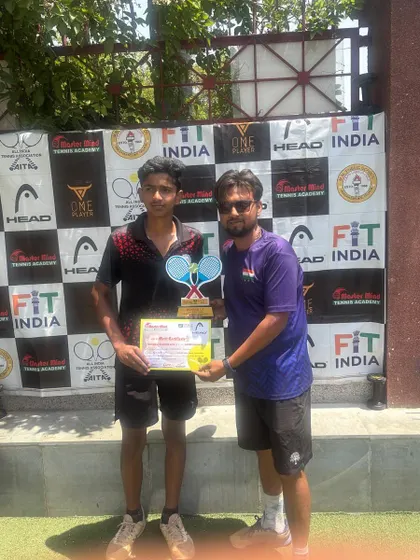 Celebrating another AITA tournament winner. This player's success is a reflection of the competitive environment we cultivate at the academy.