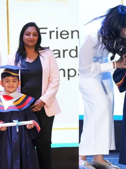 A proud milestone! Our graduates celebrate the culmination of their Montessori journey, ready for the next chapter. This ceremony honors their growth, independence, and love for learning.