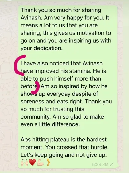 Seeing a client's stamina improve and their dedication shine through is the ultimate reward. I focus on helping you push past plateaus and celebrate every bit of progress.