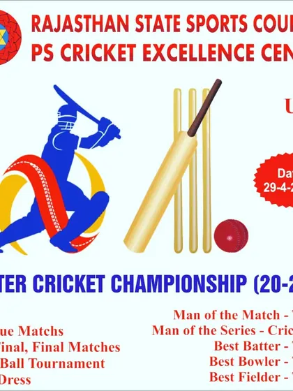 The announcement for our U-13 Inter Cricket T20 Championship. We believe in starting competitive cricket from a young age.