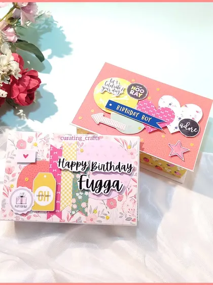 A set of two mini scrapbooks I created for a client's husband's birthday.