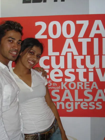 Representing India at the Korea Salsa Congress in 2007. This was a huge milestone for us and the beginning of our journey on the international stage.