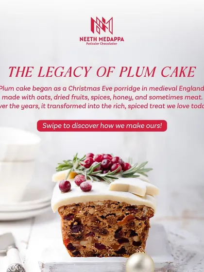 The legacy of the plum cake dates back to medieval England. This graphic explains its origins as a Christmas Eve porridge that evolved into the rich, spiced treat we love today.