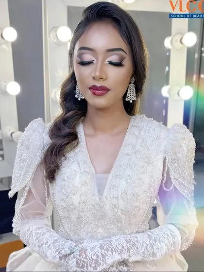 The elegance of the MET Gala look is captured in this serene pose, showing the beautiful interplay of light on the skin and the intricate details of the dress.