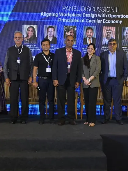 Our team at the 24th Smart Office India Summit in Pune. Our Regional Head, Dakshayini Seth, participated in a panel discussion on aligning workplace design with the principles of a circular economy.