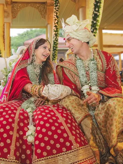 Laughter and love during the Pheras. We believe that even the most sacred rituals should be filled with happiness.