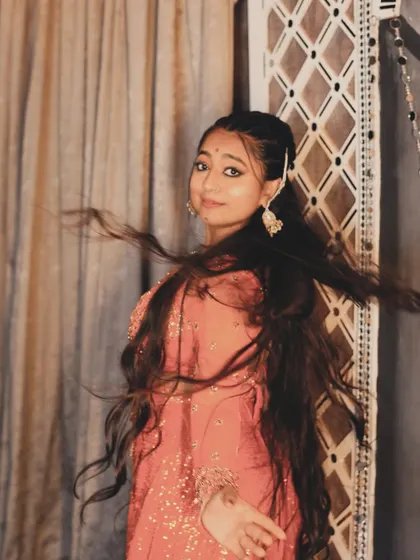 Another shot with a hair toss from the 'Jhanjhariya' shoot. Capturing movement in a still photo is an art.