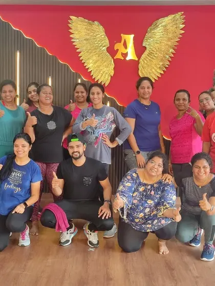 Thumbs up from the group at Alpha Zumba Dance Fitness. Their hard work and positive attitude are inspiring.
