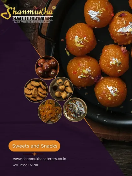 A selection of our traditional sweets and snacks, including Ladoo and other festive treats, perfect for any celebration.