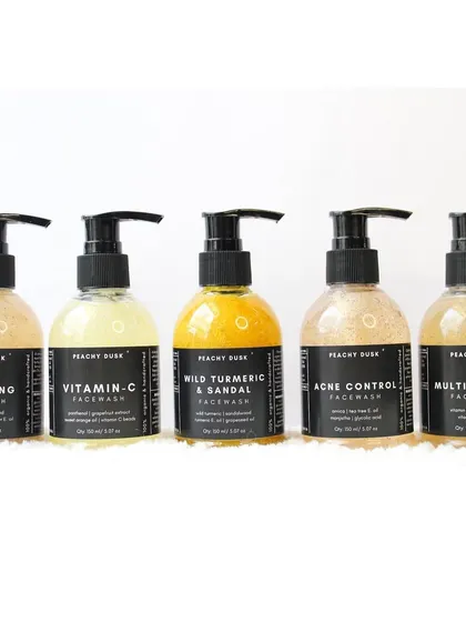 A lineup of my gentle, effective facewashes. From Ultra Hydrating to Acne Control, each formula is designed to address specific skin needs with the power of natural ingredients.