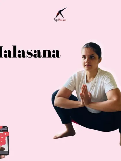 A demonstration of Malasana (Garland Pose), a powerful hip-opening asana that I guide my clients through to enhance pelvic health and flexibility.