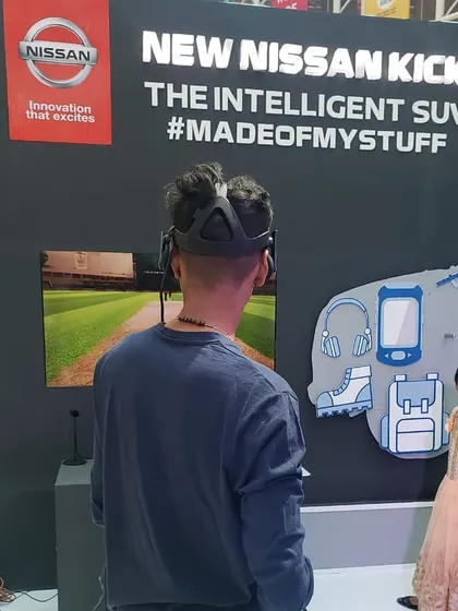 For a Nissan Kicks launch, we executed a multi-city campaign featuring a custom-branded VR cricket game. This activation successfully generated over 5,000 direct client engagements, demonstrating our capability to manage large-scale, nationwide promotional tours.