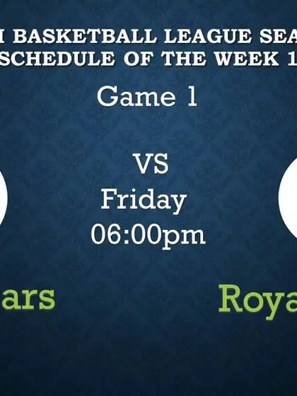 The schedule announcement for the very first game of Season 1.