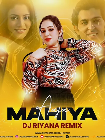 The artwork for my remix of "Aaja Mahiya," featuring a vibrant yellow theme that captures the song's upbeat and joyful energy.