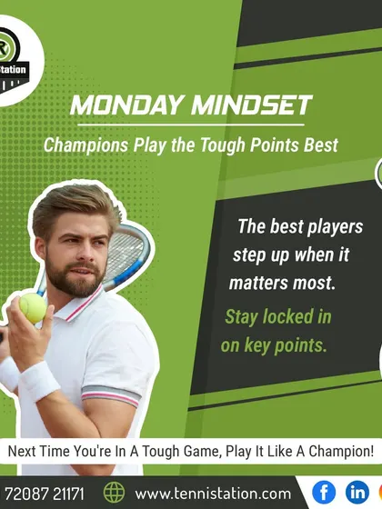 Monday Mindset: Champions play the tough points best. The best players step up when it matters most, staying locked in on key points to turn the game in their favor.