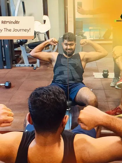 A quick reminder to enjoy the journey. Seeing my clients smile while flexing their hard-earned muscles is the best part of my job. Fitness is about celebrating every milestone, big or small.