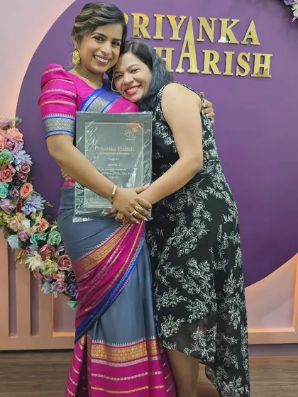 A moment of pure happiness and gratitude with my mentor, Priyanka Harish. Her support has been invaluable in my journey, and I carry her lessons on professionalism and practice with me every day.