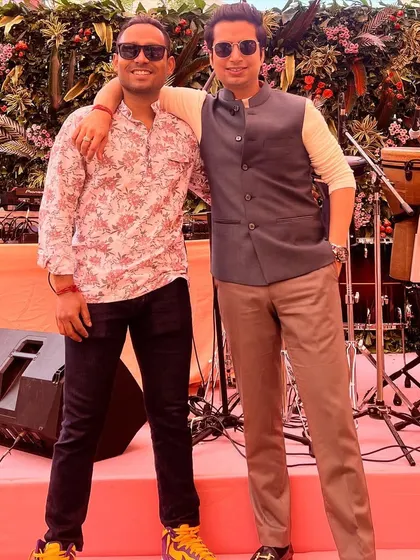 A true artist brings out the best in others. Here I am with my brother, Tarit Pal, an incredible percussionist. It's always a great time performing with him by my side.