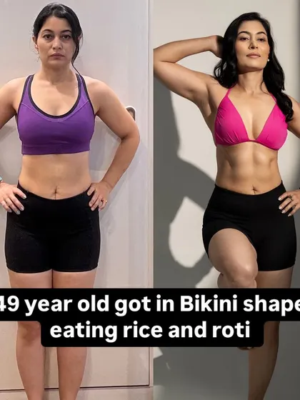 This 49-year-old client achieved a bikini-ready body while still eating rice and roti. My philosophy is about integrating your diet with your lifestyle, not forcing you to give up the foods that are part of your culture.