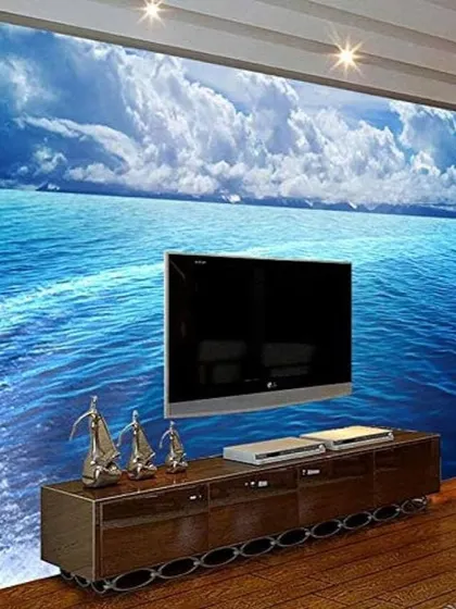 A duplicate of media 100, this ocean view wallpaper concept is perfect for bringing a sense of calm and openness to a room.