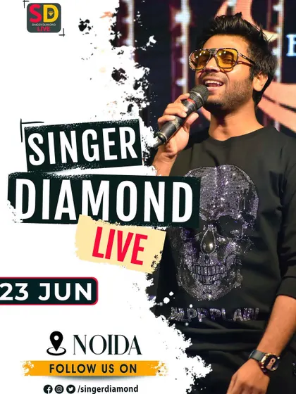 "Aaj raat ka scene." A poster for a live show in Noida.