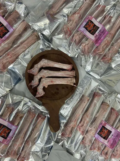 Our goat trotters and turkey feet are vacuum sealed for freshness and hygiene. They are pre frozen and ready to be delivered to your door.