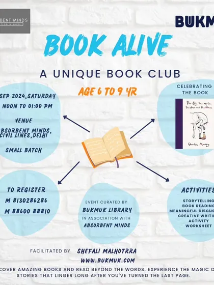This is the 'Book Alive' book club for slightly older children, aged 6 to 9. Here, we explored a classic book with storytelling, meaningful discussions, and creative writing activities to dive deeper into the story's themes.