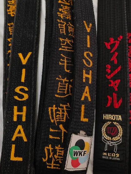 The kuro obi, or black belt. This is not an end but a beginning of a new chapter in a karateka's journey, representing years of silent, hard work and a non-quitting spirit.