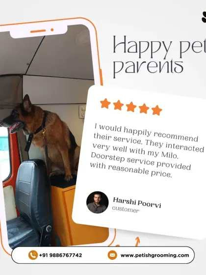 "They interacted very well with my Milo. Doorstep service provided with reasonable price." I'm so glad Milo had a great time! Thank you, Harshi.