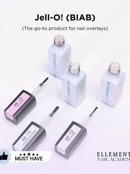 Jell-O! (BIAB) is the go-to product for nail overlays, providing strength and a smooth finish.