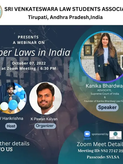 As a speaker for a webinar on Cyber Laws in India, I help individuals and businesses understand the legal landscape of the digital world. This is crucial for protecting against online fraud and data breaches.