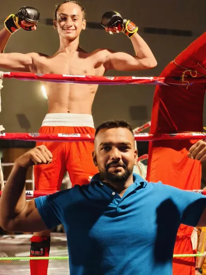 Flexing with the champ. We are not just strong, we are champions.