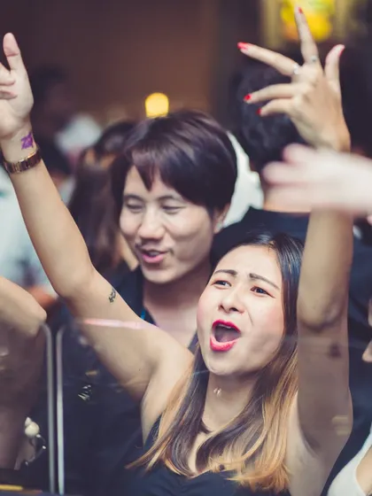 A guest singing along to their favourite track.