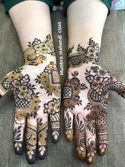 A beautiful example of a customer-requested design, mixing different floral and filler patterns.