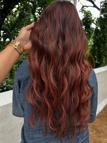 A final look at her stunning holiday hair.