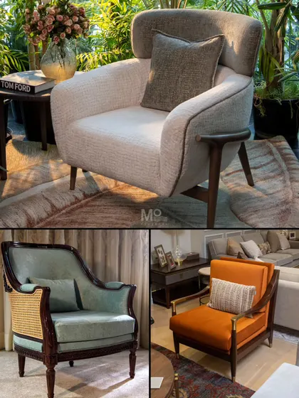 This curation of armchairs showcases our dedication to blending comfort and craftsmanship. Drawing inspiration from mid-century elegance, these pieces feature sculptural silhouettes and a harmony of neutral tones with lively accents, redefining the art of seating.