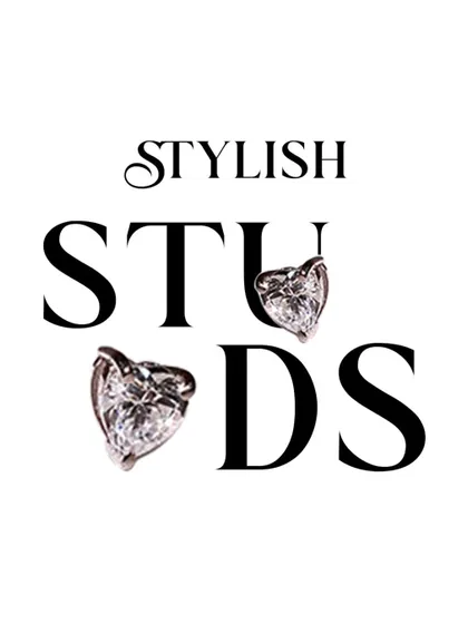 Stylish studs for a big impact. These heart-shaped solitaire studs are a beautiful and timeless addition to any jewellery collection.