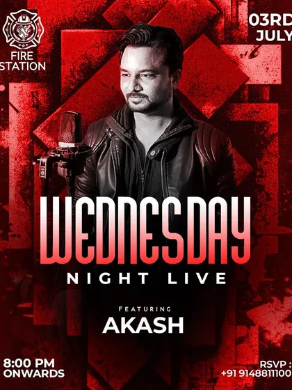 Wednesday Night Vibes. Chill beats, good company, and the perfect midweek escape with a live performance by Akash.