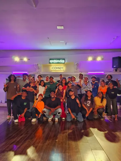A group photo from the Deepshri x Rakesh collab class, celebrating a great session.