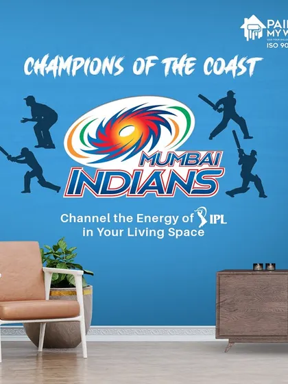 Champions of the coast, the Mumbai Indians. With every boundary and wicket, you're champions standing tall. Let's cheer them on for another victory with a wall that bleeds blue.